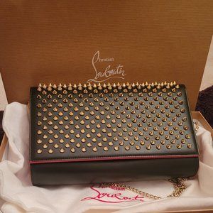 Christian Louboutin Black and Gold Studded Women's Bag